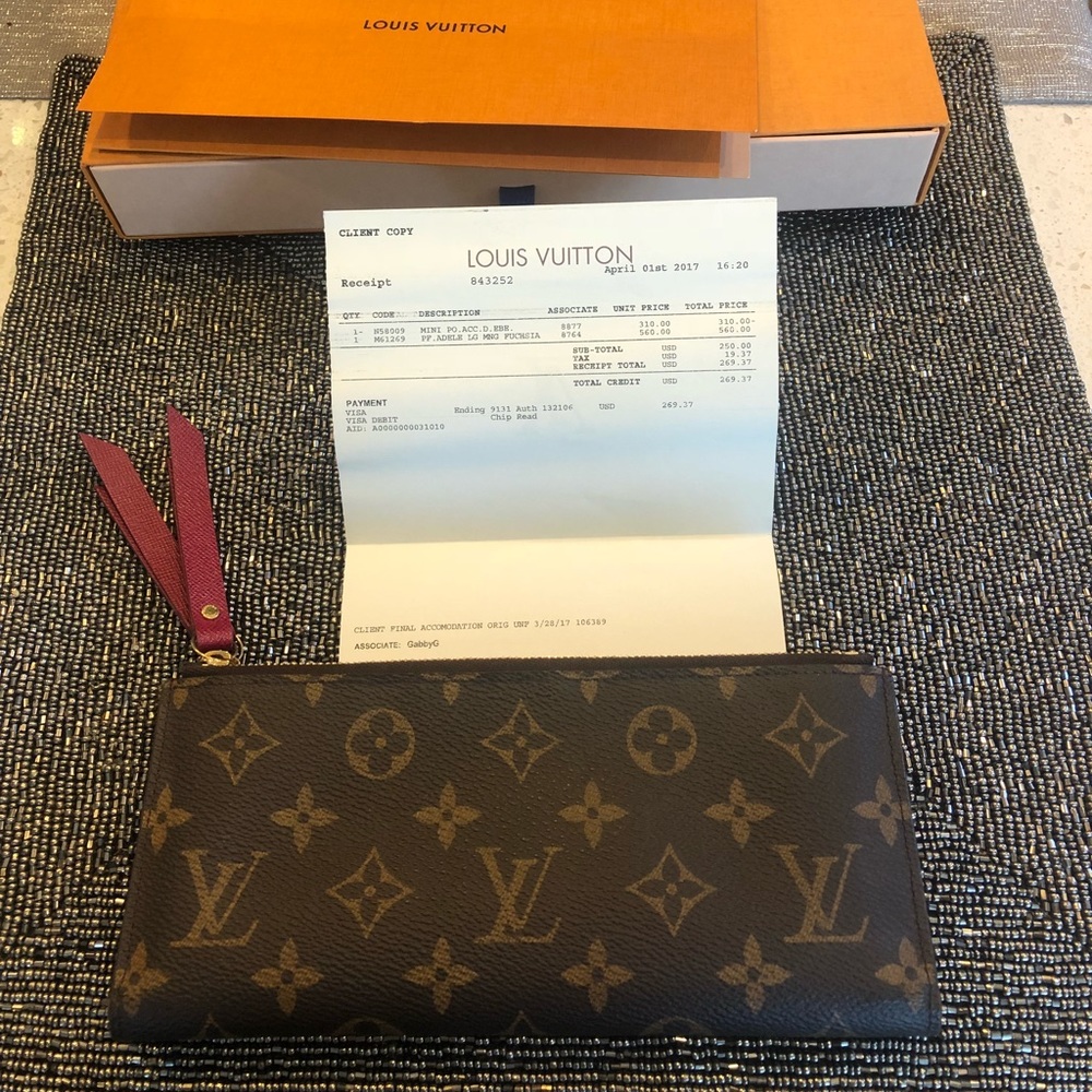 Louis Vuitton Adele Wallet Fuschia Monogram